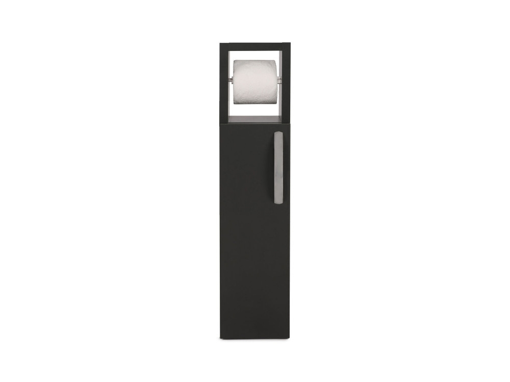 Portarotolo in legno "Star" - 15 x 12 x 65 cm - Grigio antracite