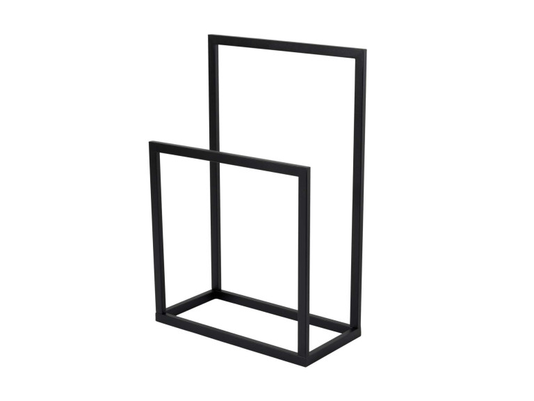 Portasciugamani in metallo "Gediz" - 25 x 60 x 90 cm - Nero