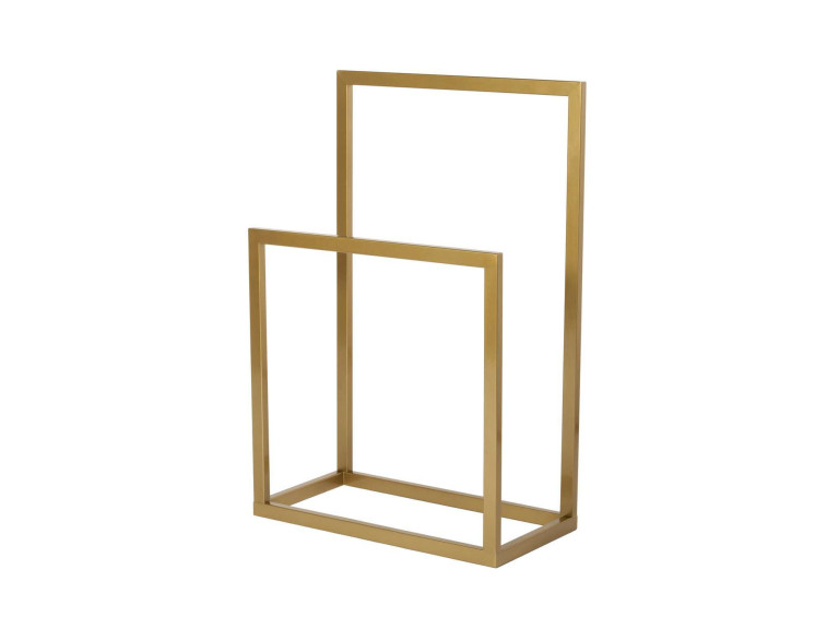 Portasciugamani in metallo "Gediz" - 25 x 60 x 90 cm - Oro