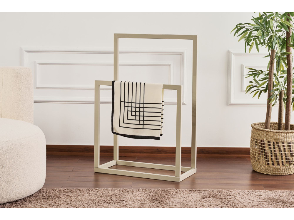 Portasciugamani in metallo "Gediz" - 25 x 60 x 90 cm - Taupe