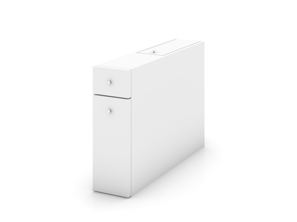 Mobile da bagno in legno "Smart" - 20 x 60 x 55 cm - Bianco