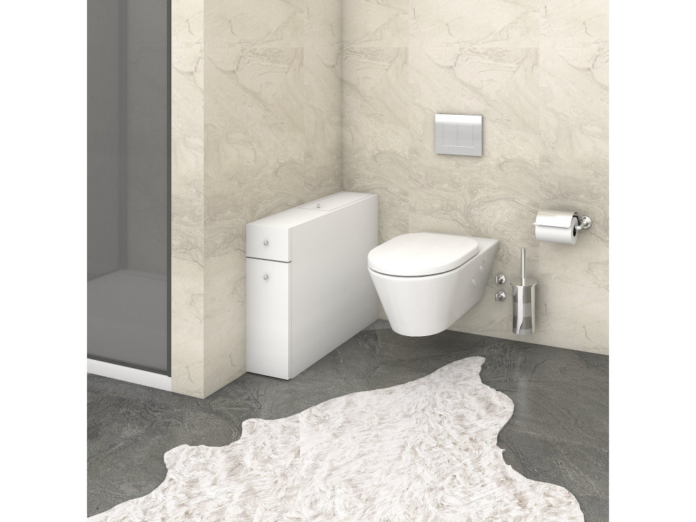 Mobile da bagno in legno "Smart" - 20 x 60 x 55 cm - Bianco