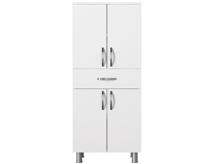 Mobile da bagno in legno "Arizona" - 59 x 31 x 140 cm - Bianco
