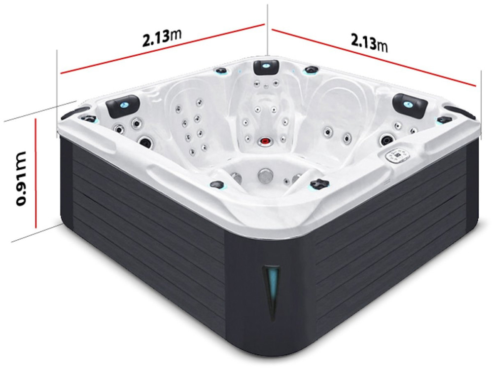 Spa " Delight " - 3 posti + 2 sdraiati - 2,13 x 2,13 x 0,91 m