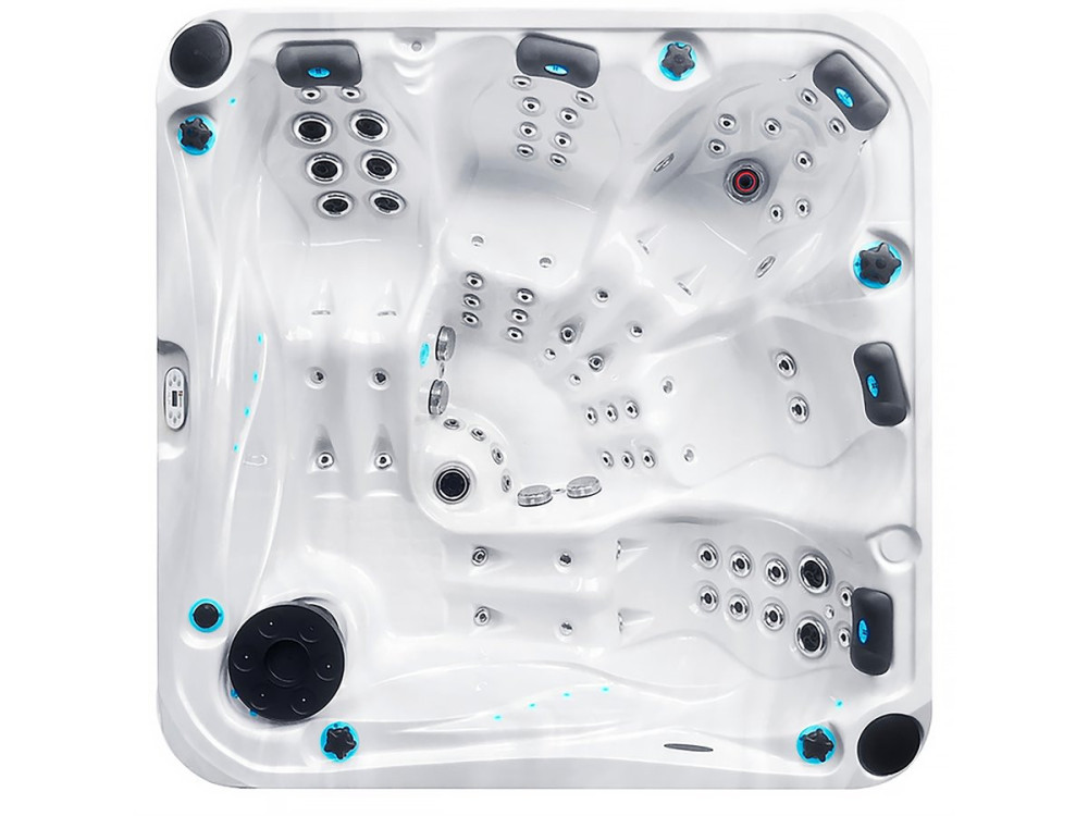 Spa " Devotion " - 3 posizioni semisdraiate + 2 reclinate - 2,13 x 2,13 x 0,91 m
