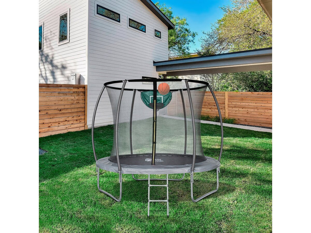 Trampolino con rete di sicurezza interna "jumper" - Ø 4,88 m - Grigio