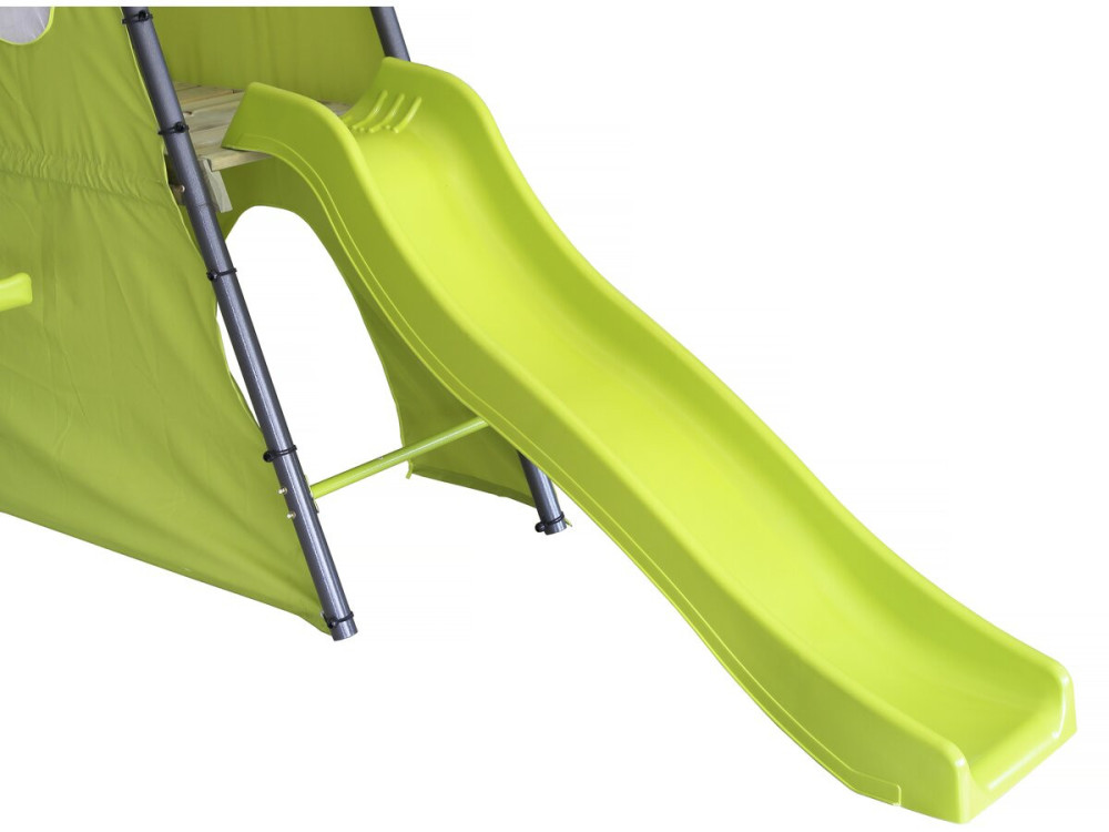 Struttura di gioco in metallo "Dany" con scivolo - 5 apparecchi - Verde
