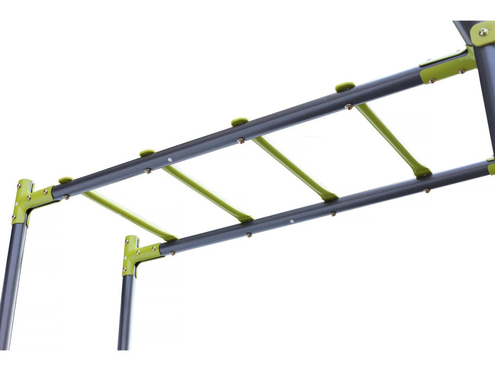 Altalena in metallo "Lucien" con scivolo e sabbiera - Verde