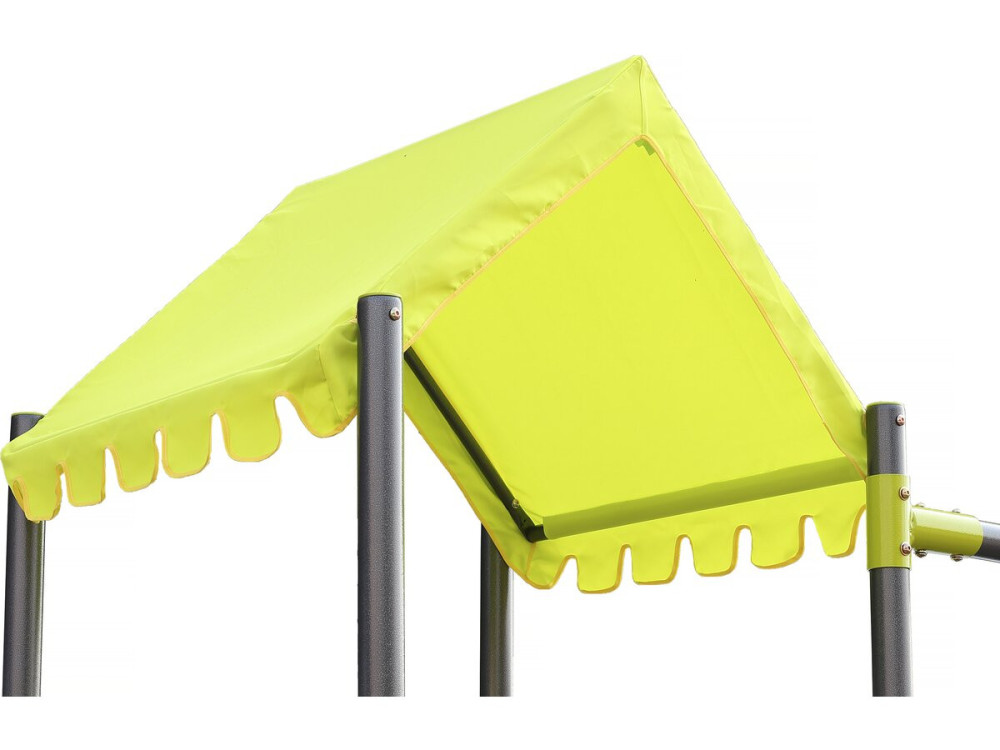 Altalena in metallo "Lucien" con scivolo e sabbiera - Verde