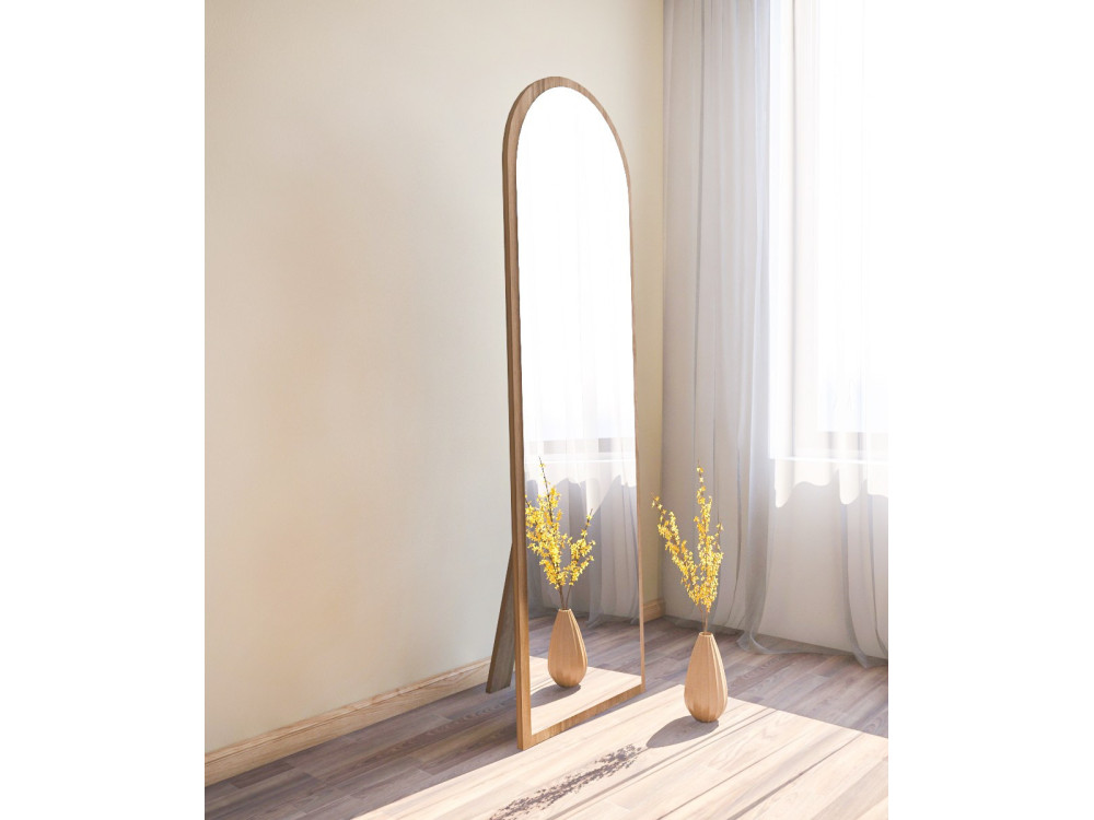 Specchio in legno "Emma" - 50 x 160 cm - Marrone