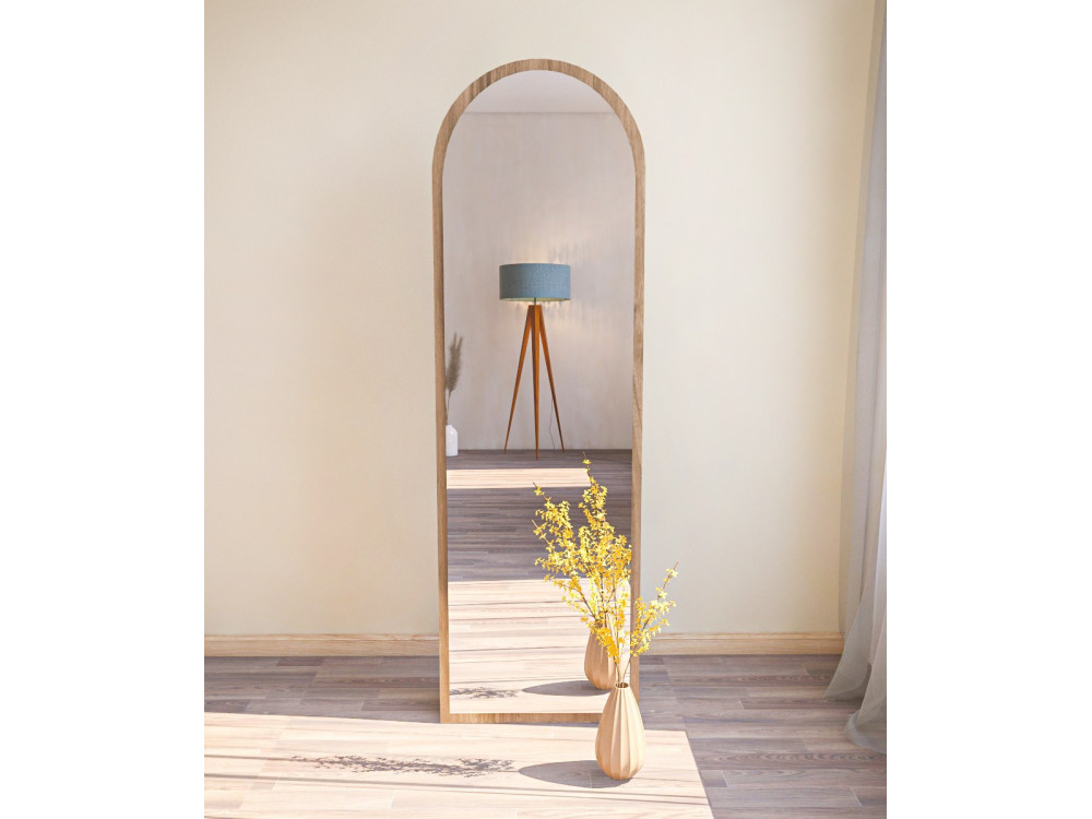 Specchio in legno "Emma" - 50 x 160 cm - Marrone
