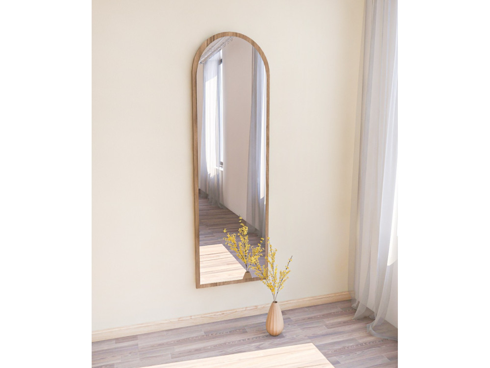 Specchio in legno "Emma" - 50 x 160 cm - Marrone