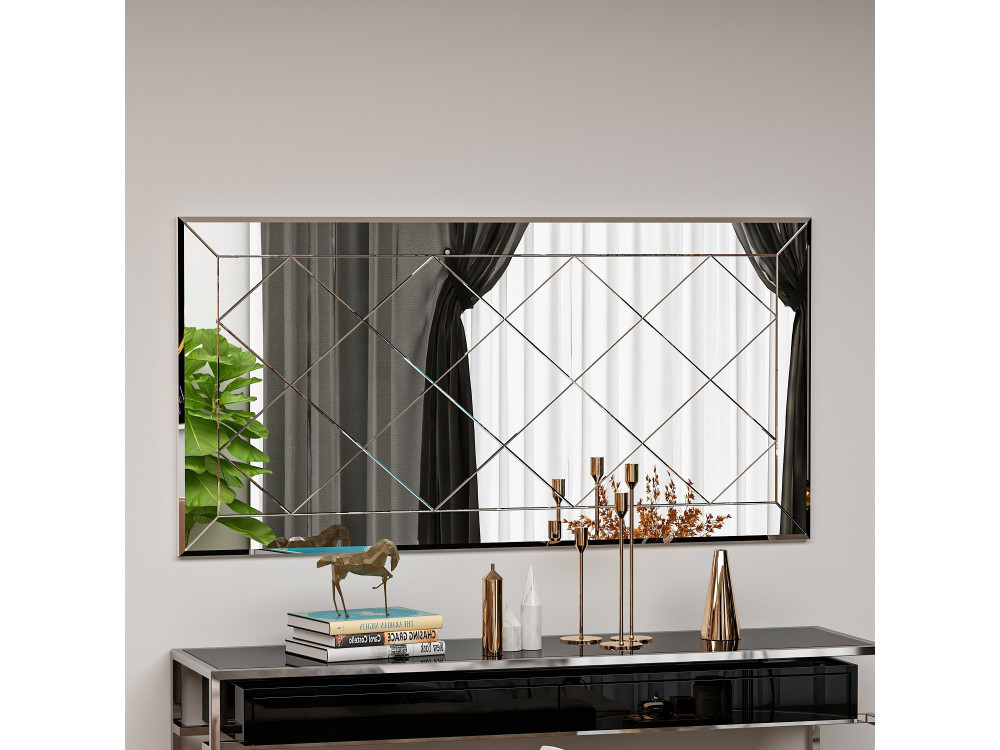 Specchio in legno "Pauli" - 120 x 60 cm - Bianco