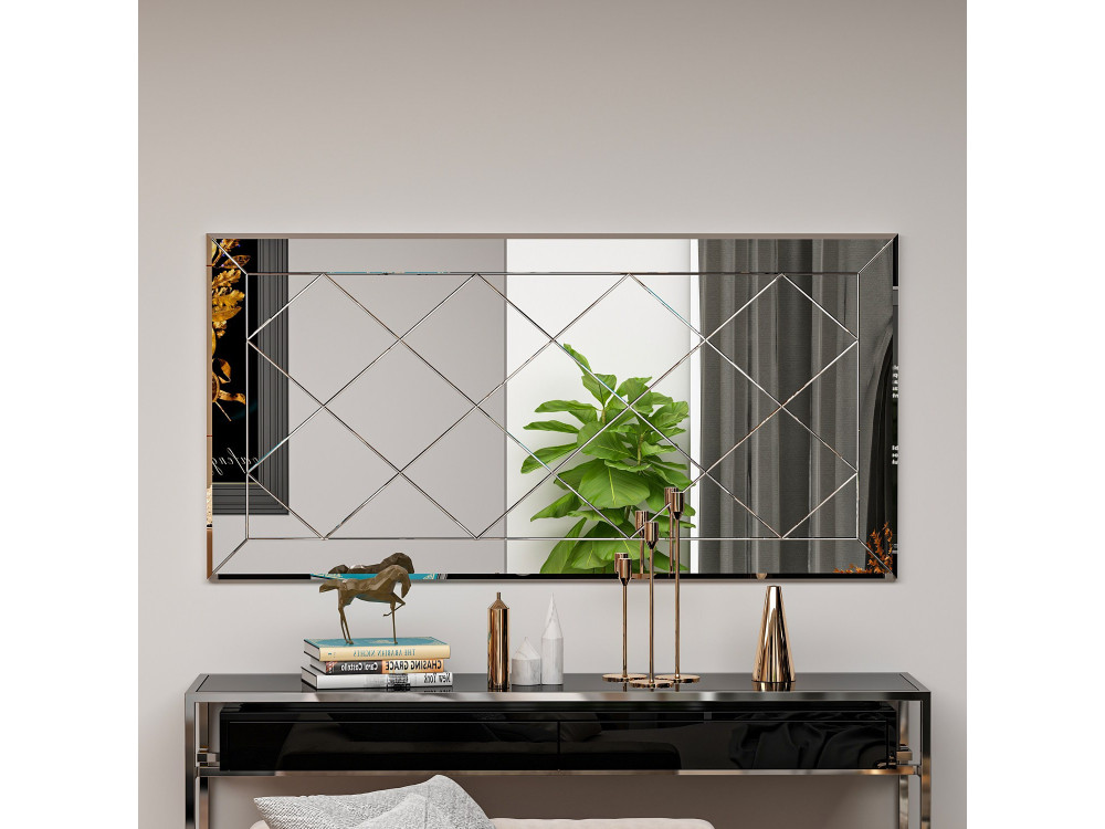 Specchio in legno "Pauli" - 120 x 60 cm - Bianco