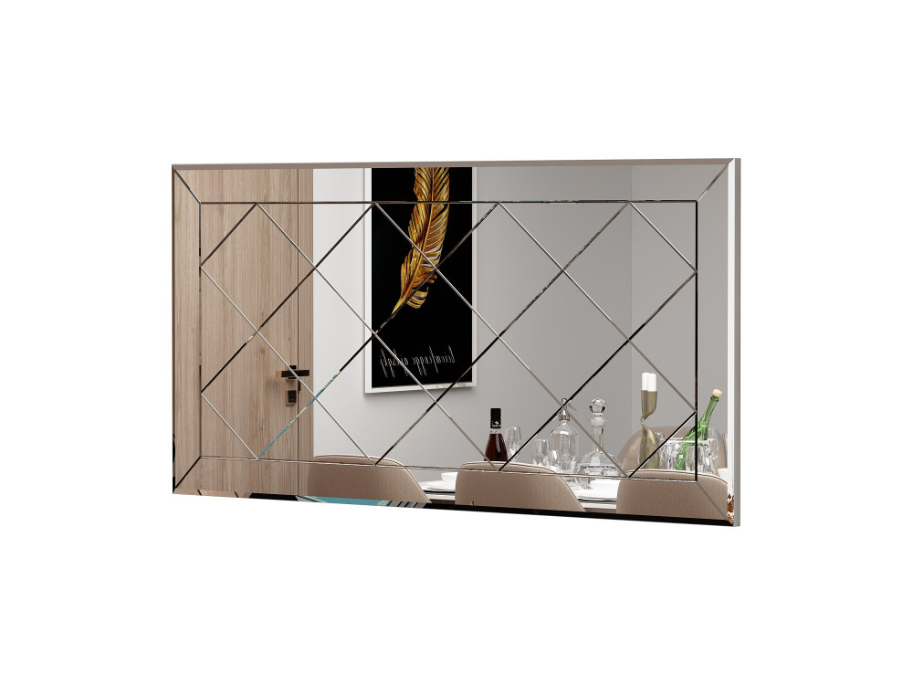 Specchio in legno "Pauli" - 120 x 60 cm - Bianco