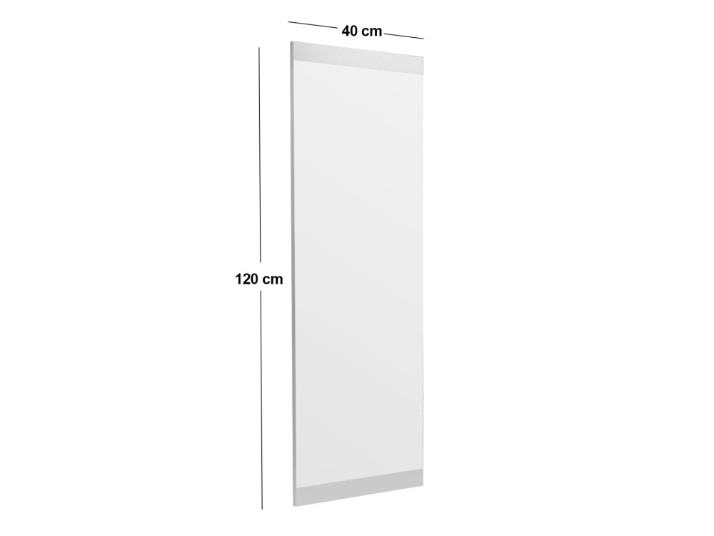 Specchio in legno "Azus" - 40 x 120 cm - Bianco