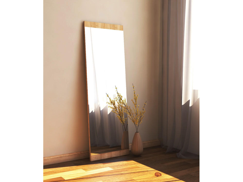Specchio in legno "Azus" - 40 x 120 cm - Marrone