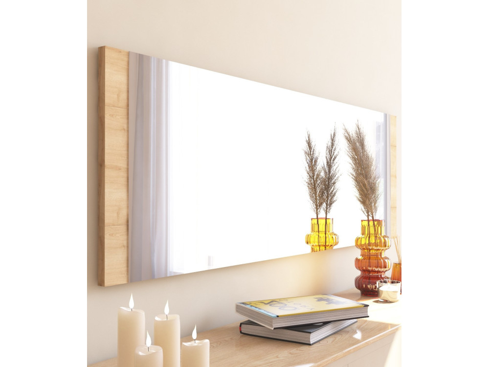 Specchio in legno "Azus" - 40 x 120 cm - Marrone