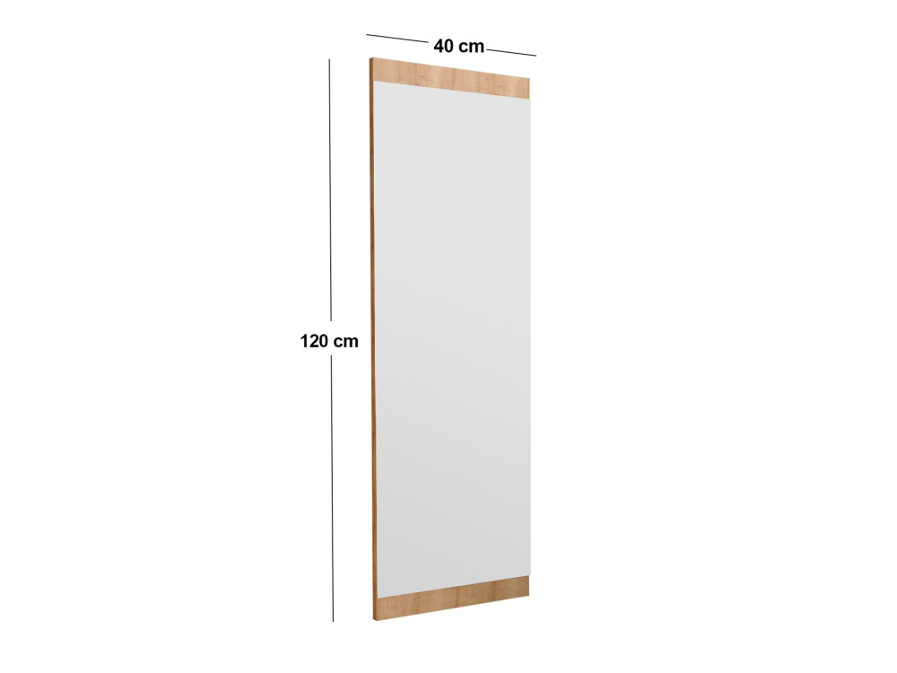 Specchio in legno "Azus" - 40 x 120 cm - Marrone