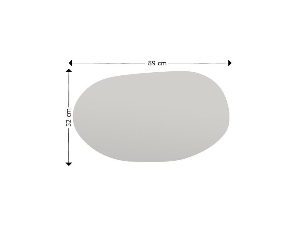 Specchio in legno "Vanomi" - 52 x 89 cm - Nero
