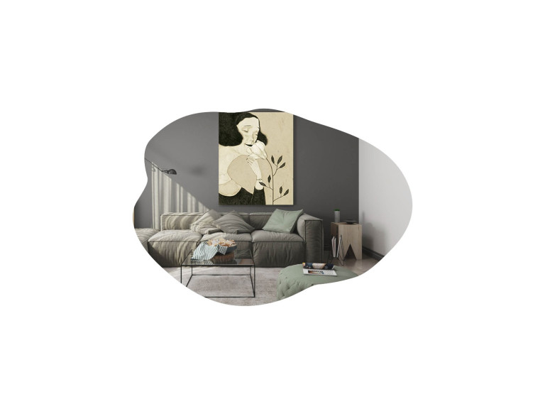 Specchio in legno "Ohho" - 60 x 85 cm - Nero
