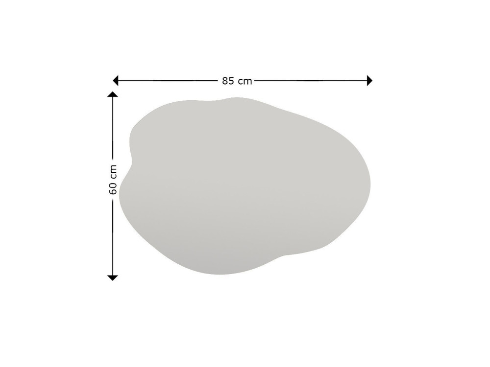 Specchio in legno "Ohho" - 60 x 85 cm - Nero