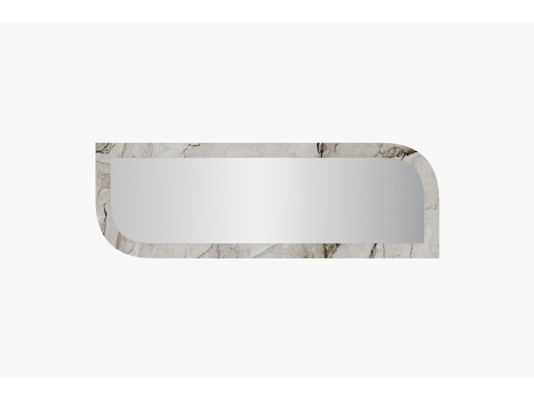 Specchio in legno "Arni" - 120 x 40 cm - Beige