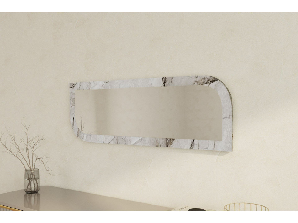 Specchio in legno "Arni" - 120 x 40 cm - Beige