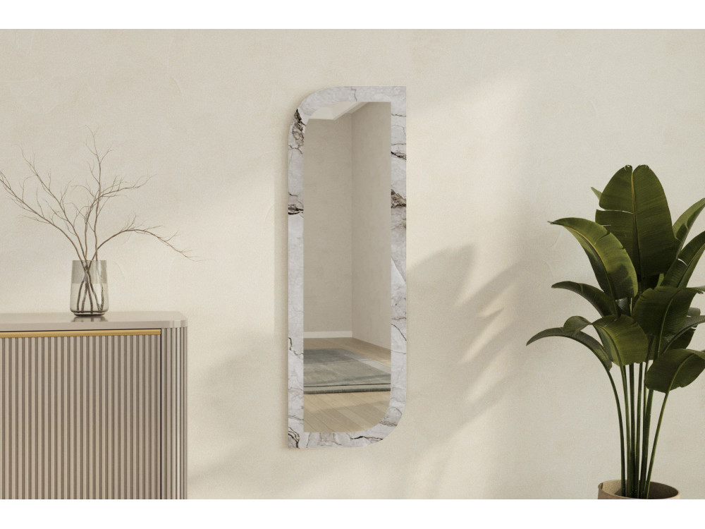 Specchio in legno "Arni" - 120 x 40 cm - Beige