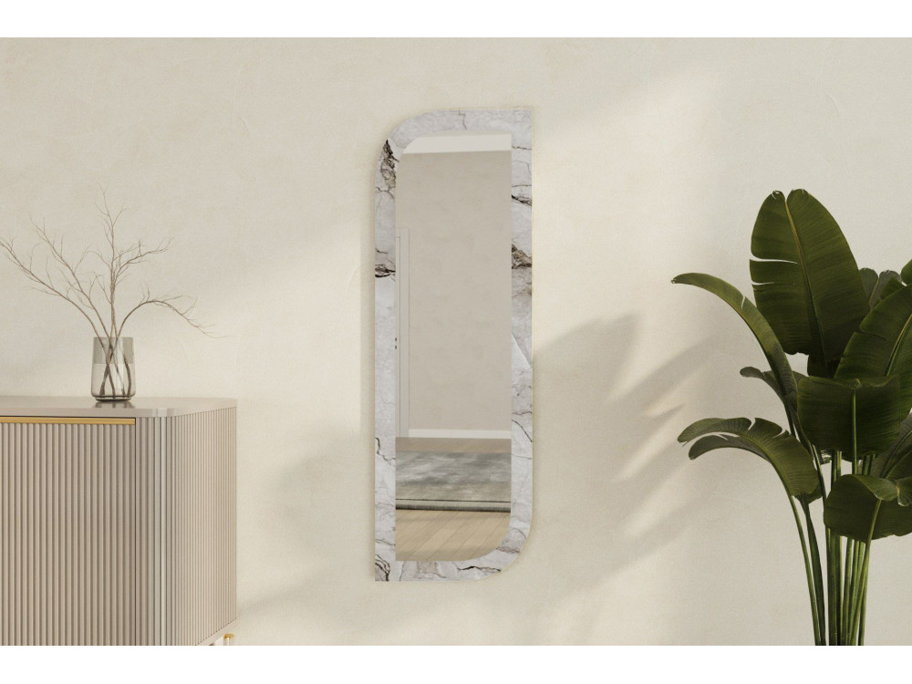 Specchio in legno "Arni" - 120 x 40 cm - Beige