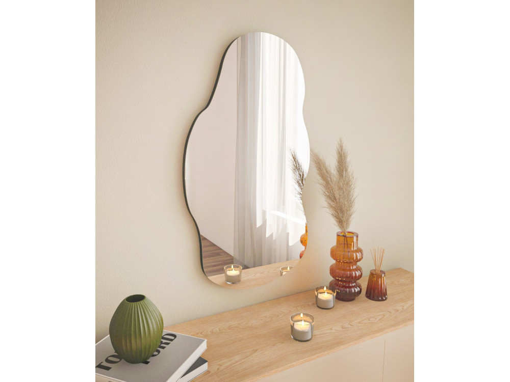 Specchio in legno "Baby" - 40 x 72 cm - Nero