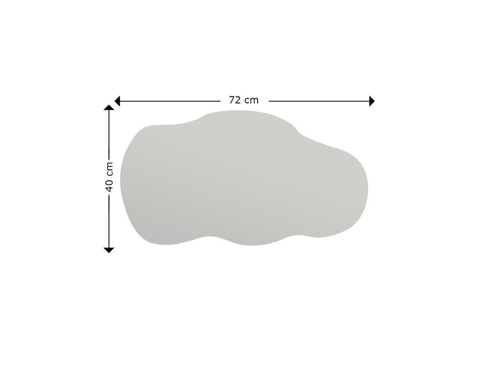 Specchio in legno "Baby" - 40 x 72 cm - Nero