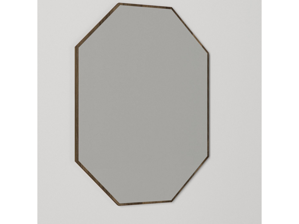 Specchio decorativo in legno "Lost" - 45 x 70 cm - Marrone