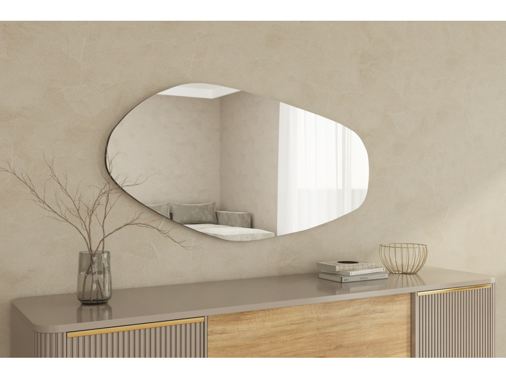 Specchio in legno "Bella" - 60 x 120 cm - Nero