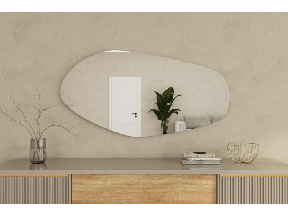 Specchio in legno "Bella" - 60 x 120 cm - Nero