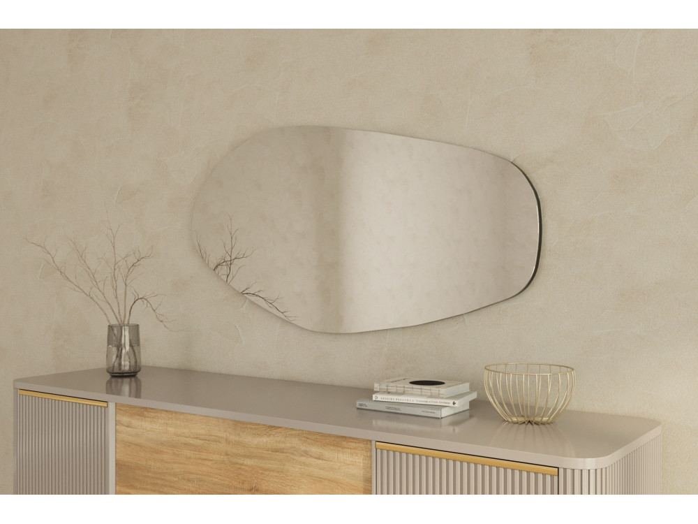 Specchio in legno "Bella" - 60 x 120 cm - Nero