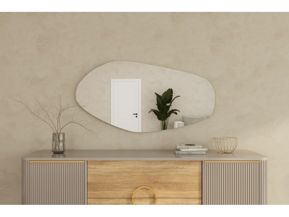 Specchio in legno "Bella" - 60 x 120 cm - Nero