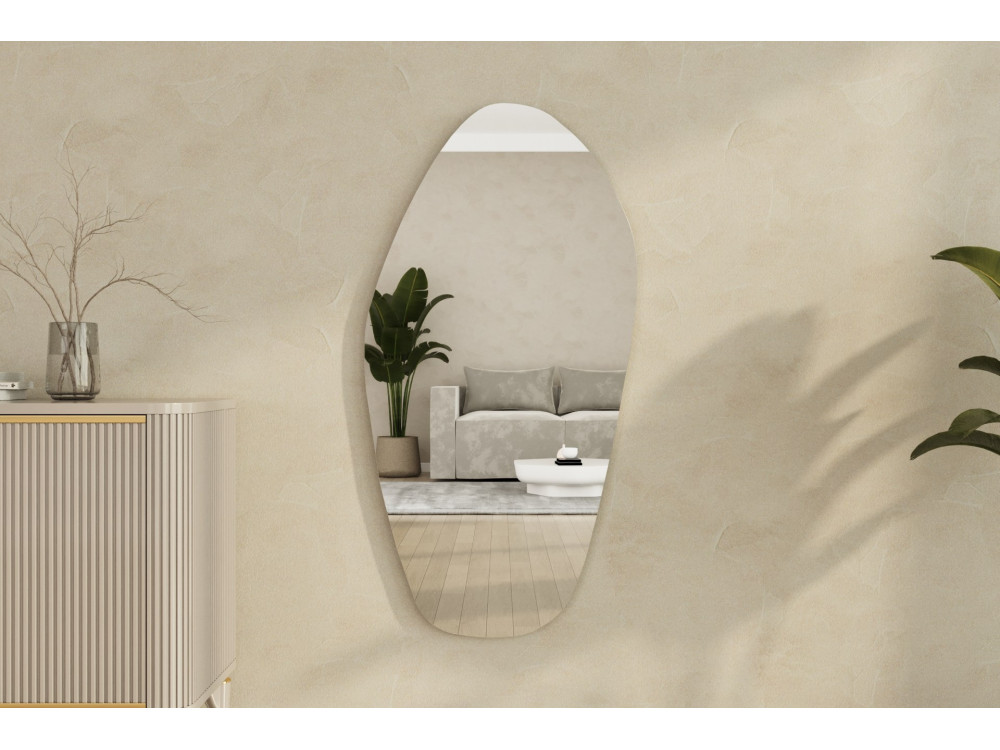 Specchio in legno "Bella" - 60 x 120 cm - Nero