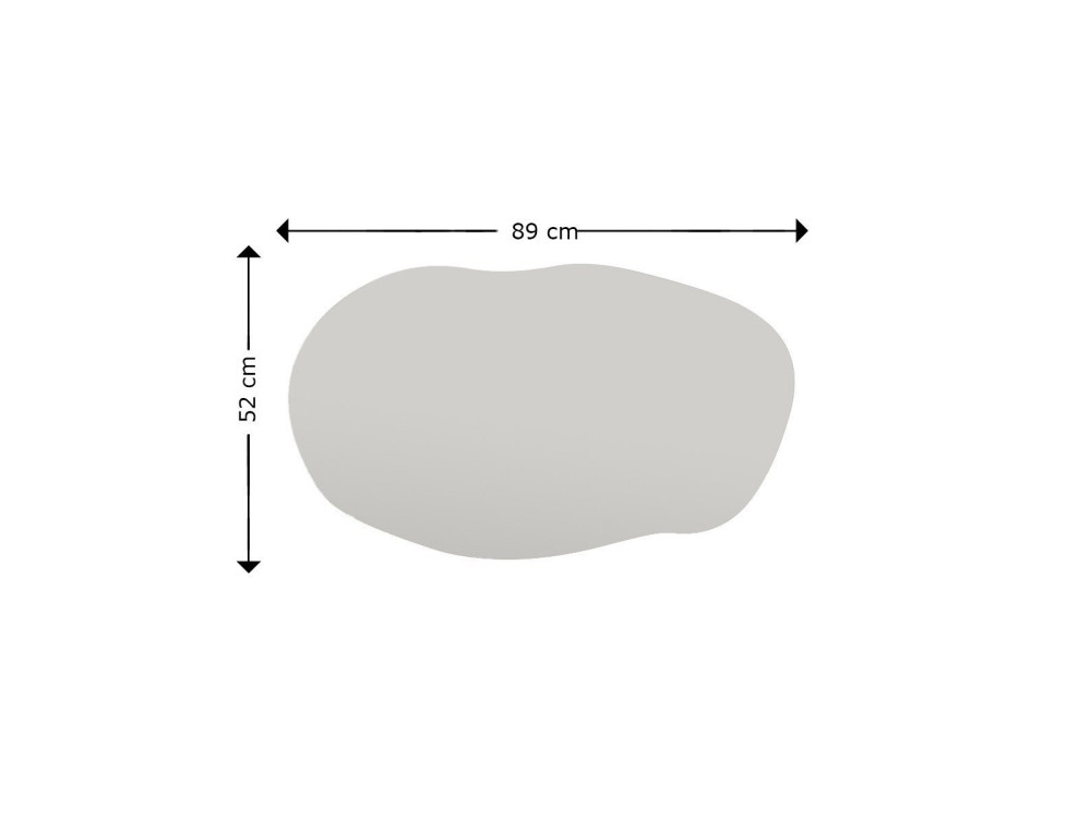 Specchio in legno "Lossa" - 52 x 89 cm - Nero