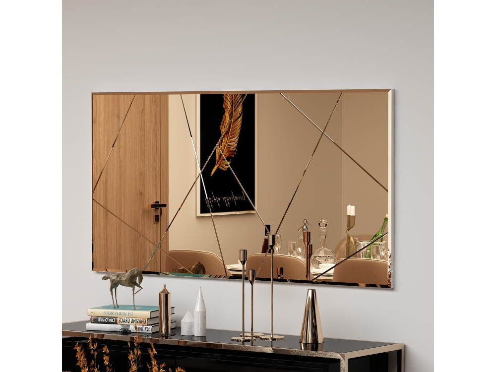 Specchio in legno "Orezo" - 120 x 60 cm - Bronzo