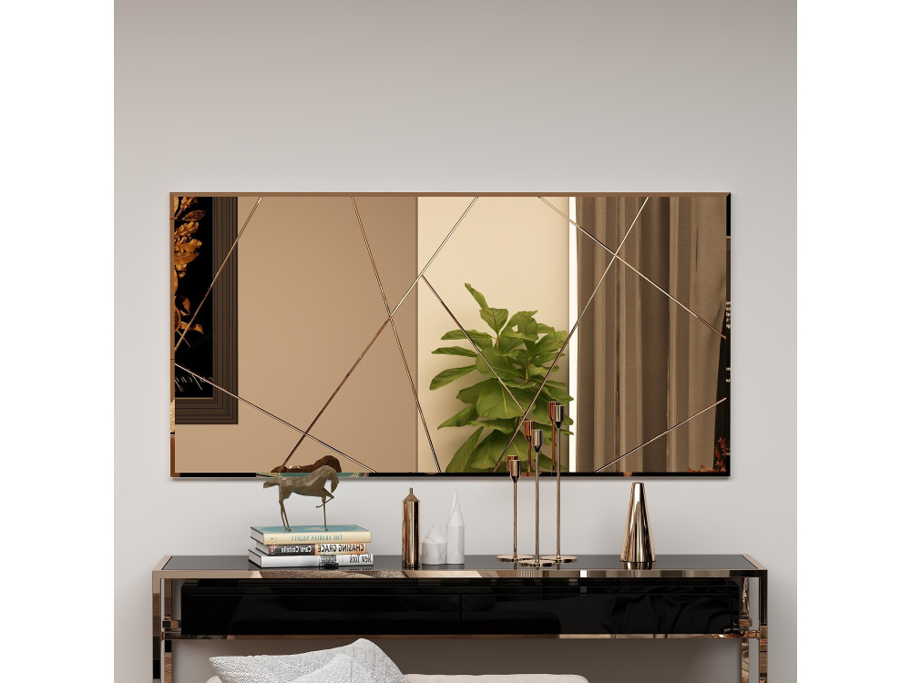 Specchio in legno "Orezo" - 120 x 60 cm - Bronzo