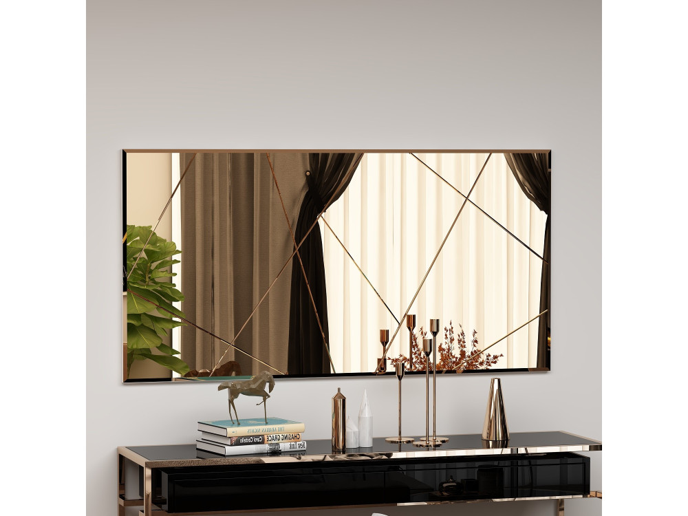 Specchio in legno "Orezo" - 120 x 60 cm - Bronzo