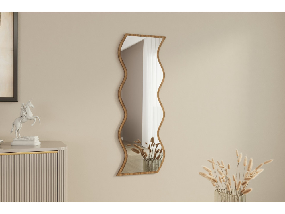 Specchio in legno "Safi" 40 x 2,2 x 120 cm - Bianco