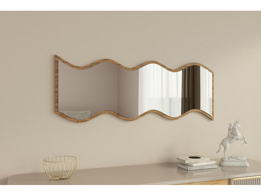 Specchio in legno "Safi" 40 x 2,2 x 120 cm - Bianco