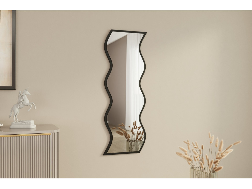 Specchio in legno "Safi" 40 x 2,2 x 120 cm - Bianco