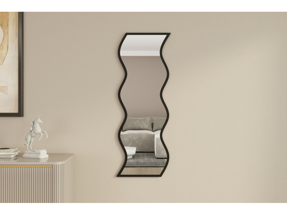 Specchio in legno "Safi" 40 x 2,2 x 120 cm - Bianco