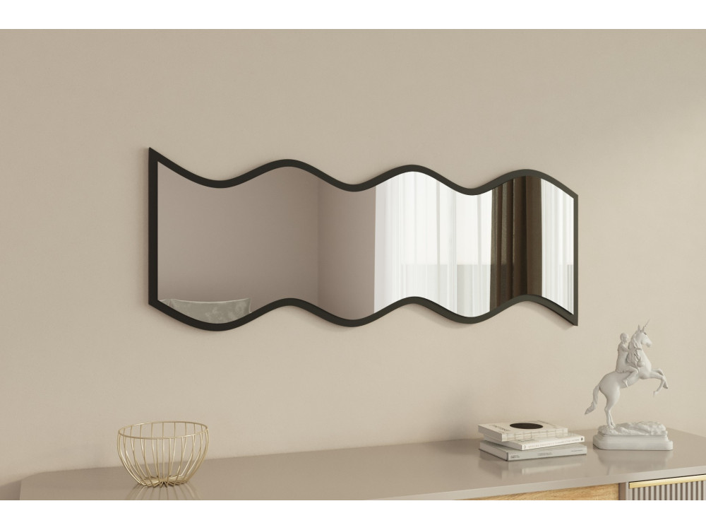 Specchio in legno "Safi" 40 x 2,2 x 120 cm - Bianco