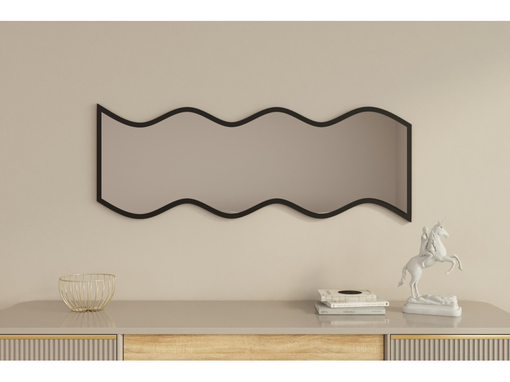 Specchio in legno "Safi" 40 x 2,2 x 120 cm - Bianco