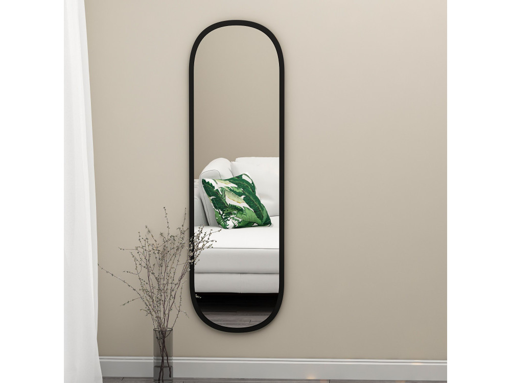 Specchio in legno "Magnum" - 40 x 120 cm - Nero