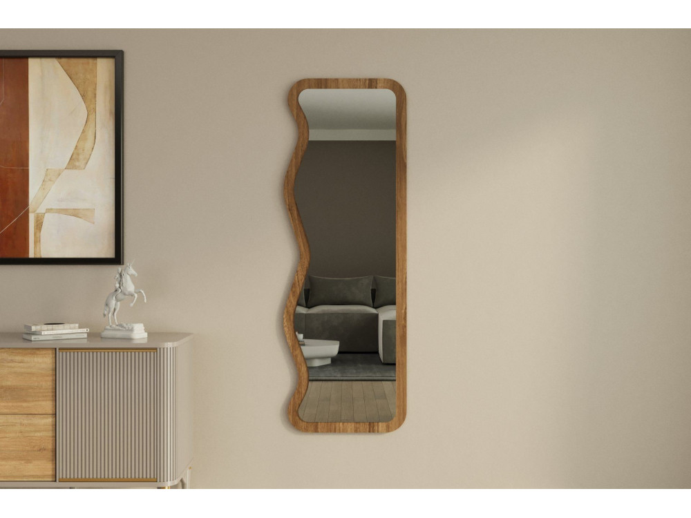 Specchio in legno "Asel" - 50 x 160 cm - Marrone